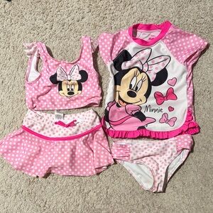 Disney Pink Minnie Mouse Kids Swim Set